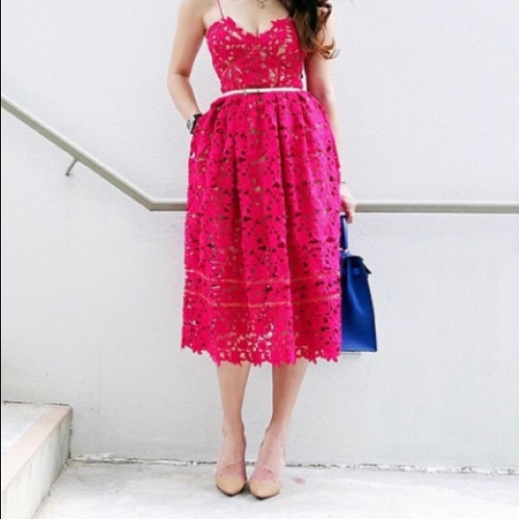 Self-Portrait Azaelea Pink Lace Dress - Picture 2 of 8